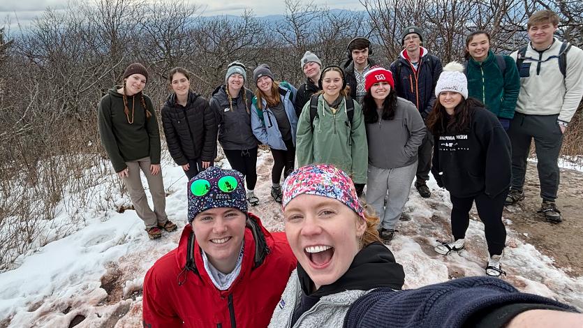 Image of Marist Outing Club at Overlook Mountain.